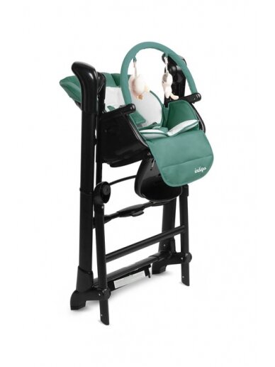 Daudzfunkcionāls barošanas krēsls Caretero Indigo, black/green 15