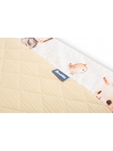 Bērnu gultas aizsargs Sensillo, 120 cm, Bunny Beige 3