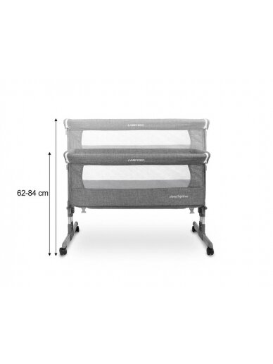 CARETERO BEDSIDE CRIB - gultiņa SLEEP2GETHER BEIGE 17