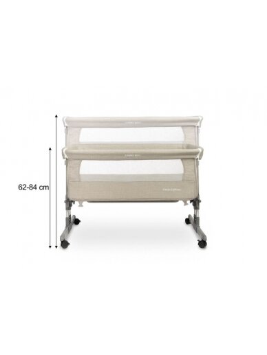 Caretero BEDSIDE CRIB SLEEP2GETHER GREY 19