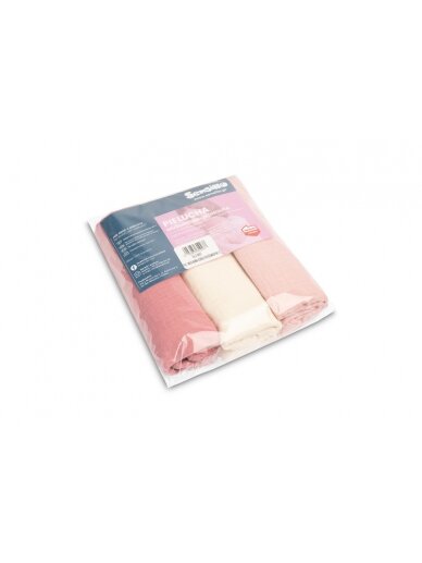 Sensillo MUSLIN DIAPER UNIFORM PINK (Pack - 3 pcs) 3