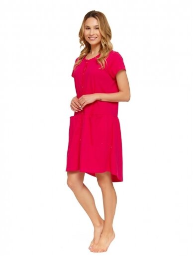 Maternity breastfeeding nightdress by DN (hot pink) 2