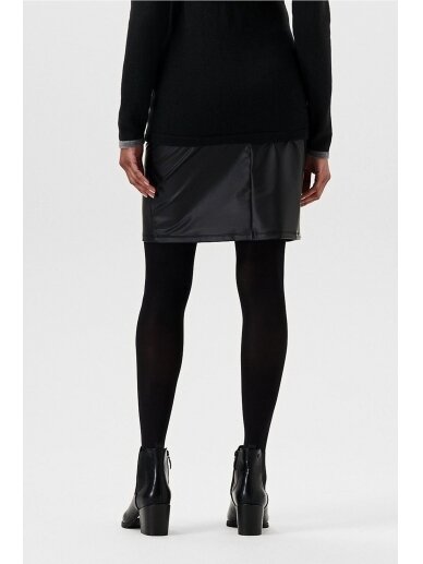 Black imitation leather skirt, Esprit 1