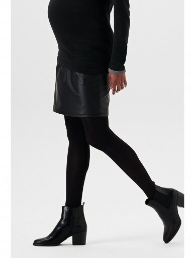 Black imitation leather skirt, Esprit 2