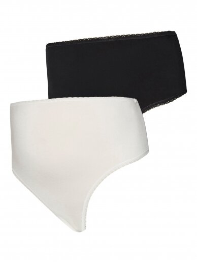 Thong panties 2 pcs. Mama;licious (sand/black)