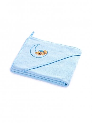 Terry cotton towel 100x100, blue