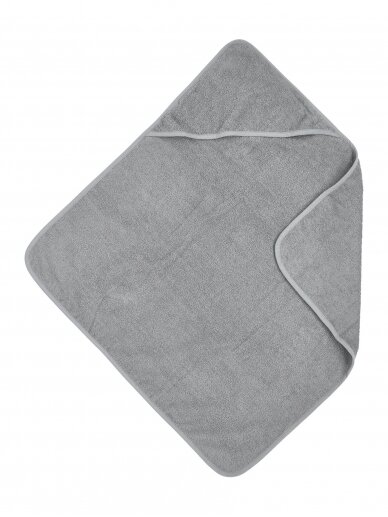 Bathcape basic terry 75x75, by Meyco Baby (Grey)