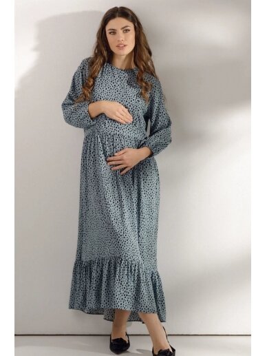 Dress for pregnant and nursing, Blue, MOM ONLY