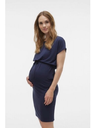 Maternity Dress, MLAlison June, Mama;licious (Navy) 1