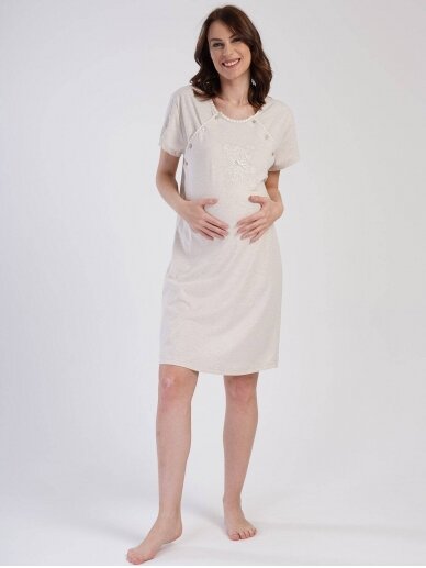 Maternity nursing nightwear set by Vienetta (dark grey) (Kopija) 5