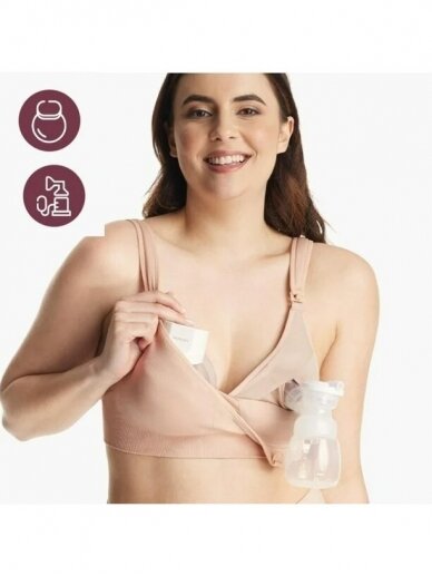 Hands-free bra for pumping and breastfeeding, Momcozy (Oyster pink) 4