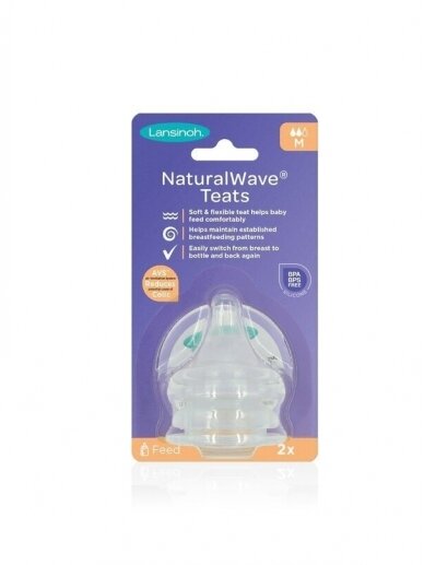 Knupis Lansinoh Natural Wave, vidējā plūsma, M izmērs 1