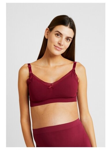 Maternity and nursing seamless bra MILK by Cache Coeur (burgundy) 2