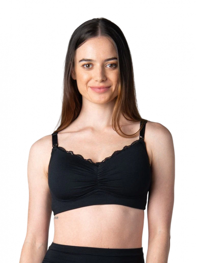 Serenity Bamboo Black multifit nursing bra - wirefree by Hotmilk