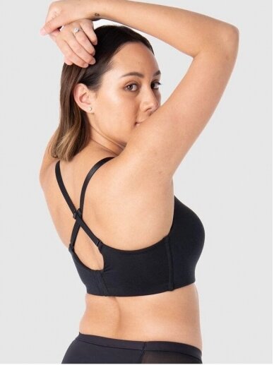 EMBRACE LEAKPROOF BLACK T-SHIRT NURSING BRA - WIREFREE 3