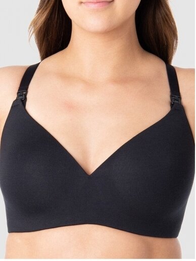 EMBRACE LEAKPROOF BLACK T-SHIRT NURSING BRA - WIREFREE 4