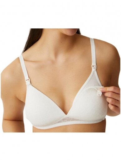 Bra for pregnant and nursing, Naturana (white) 1