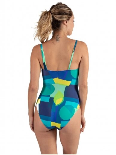 Pregnancy Swimsuit, POP blue, by Cache Coeur 1