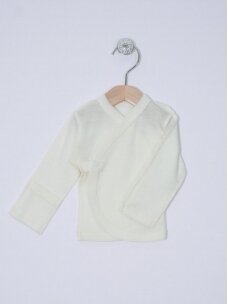 Merino wool baby shirt with silk