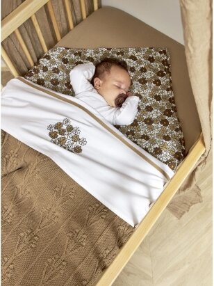 Sega mazuļiem 75x100cm, Meyco Baby 1.0 TOG (Romantic flower, taupe)