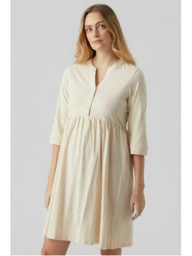 Cotton maternity dress, MLEVI, Mama;licious 1