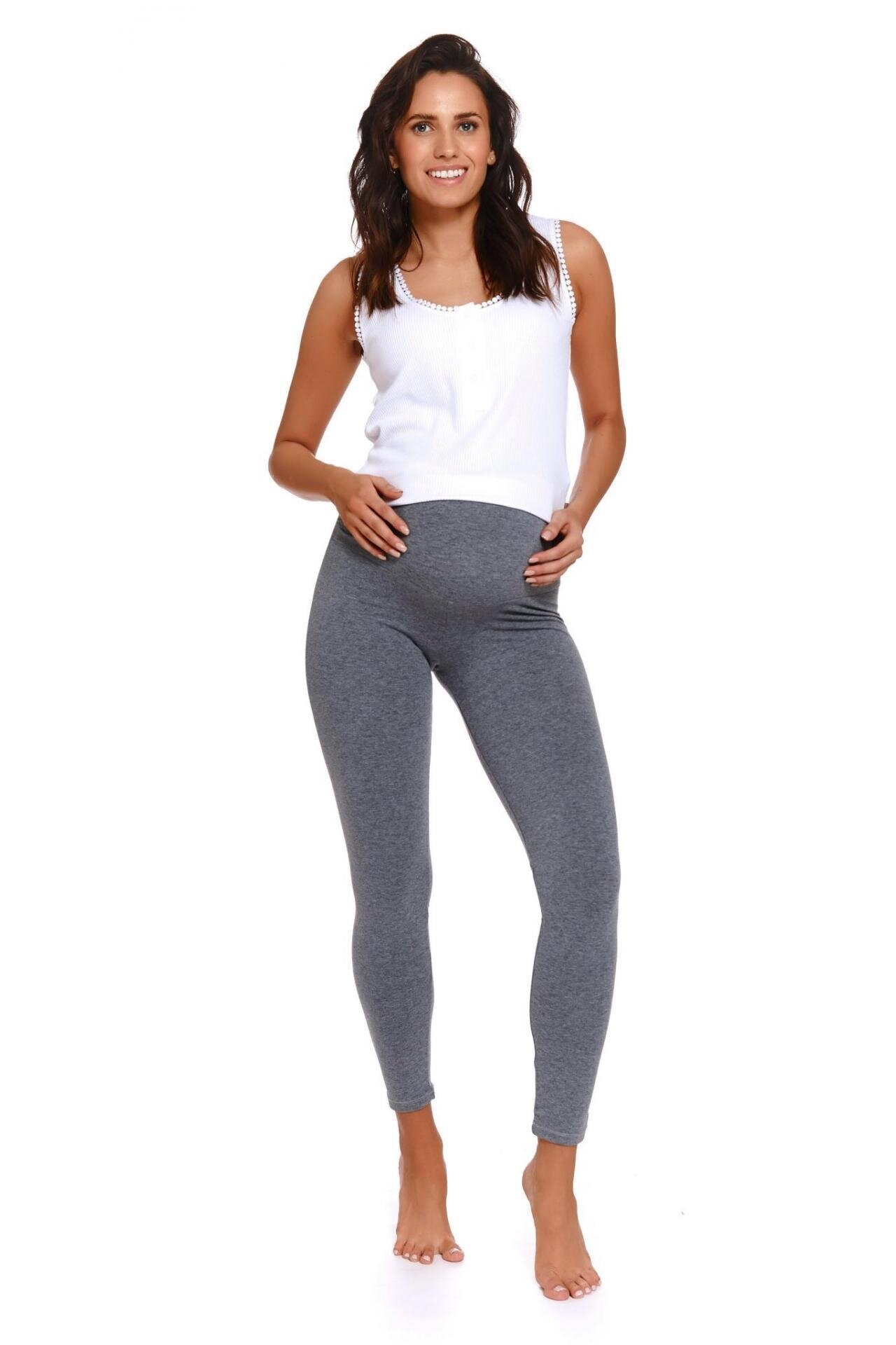 Cotton maternity leggings by DN (grey), Maternity clothes