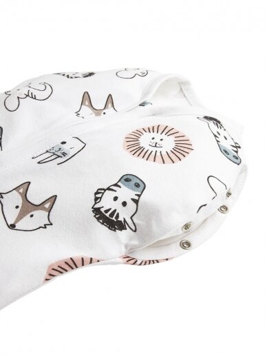 Sleeping bag-cocoon for baby 70 cm, TOG 0.3, Meyco Baby (Animal multi) 4