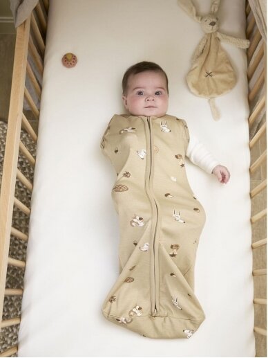 Sleeping bag-cocoon for baby 70 cm, TOG 0.3, Meyco Baby (Animal sand) 1