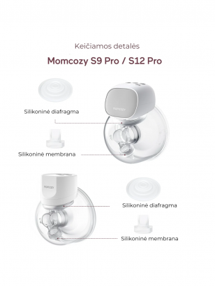 Silikona membrāna un vārsts piena pumpjiem S9 Pro, S12 Pro Momcozy