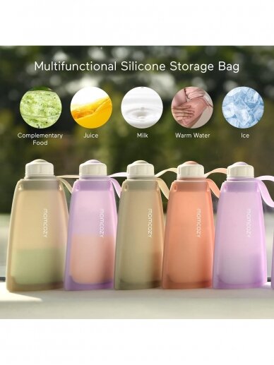 Momcozy Silicone Milk Storage Bags,  260 ml 4