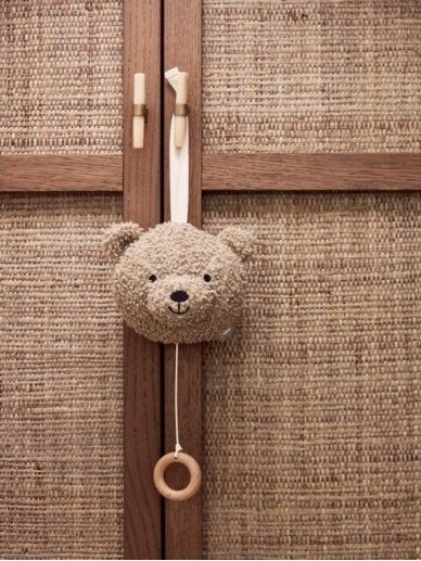 Musical Hanger Teddy Bear - Olive Green, Jollein 2