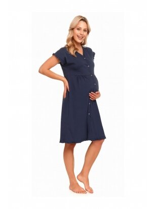 Organic cotton nightdress by DN (navy blue)