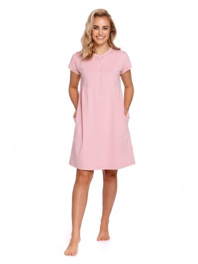 Pregnancy and nursing nightdress by DN (pink) 1