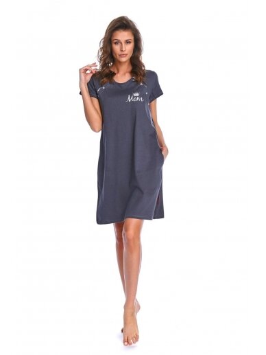 Maternity nursing nightdress by DN (dark grey) 1