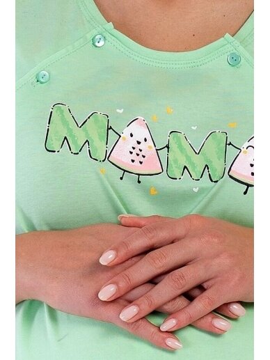 Maternity breastfeeding nightdress Watermelons, by Vienetta (green) 1