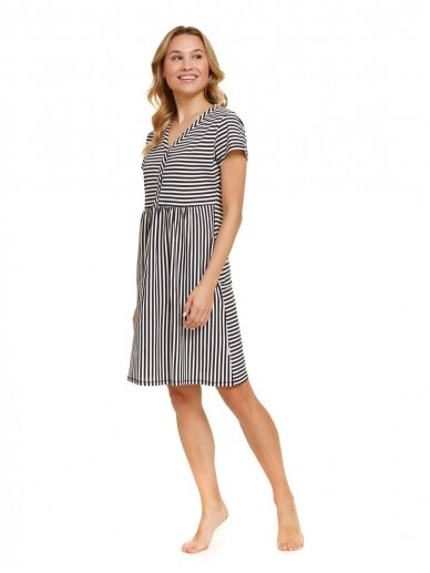 Maternity nursing nightdress by DN (white/black) 2