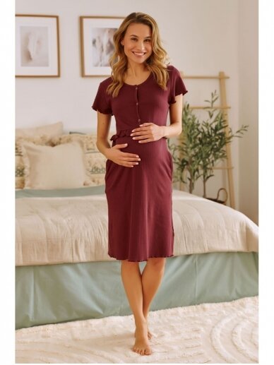 Nightwear for pregnant and nursing women,  sangria DN 4