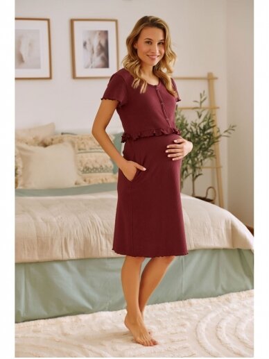 Nightwear for pregnant and nursing women,  sangria DN 5