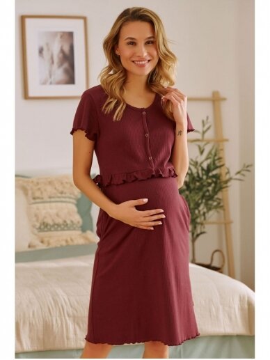 Nightwear for pregnant and nursing women,  sangria DN 6