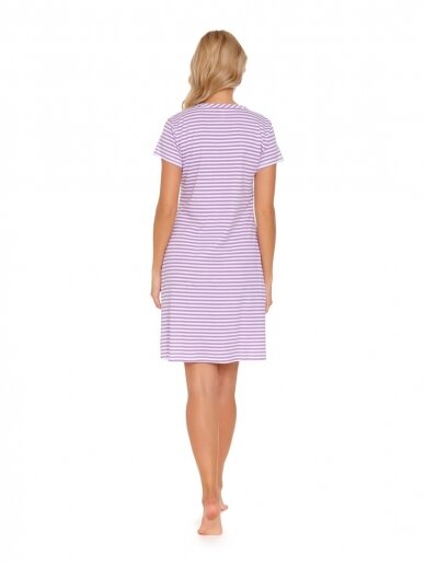 Maternity nursing nightdress by DN (white/purple) 2