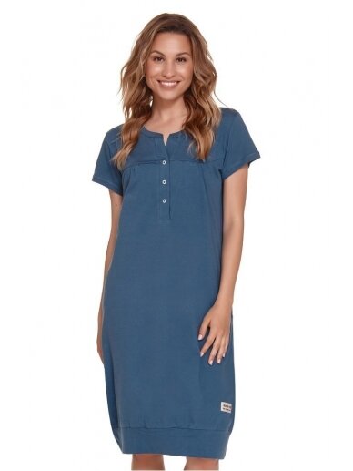 Nursing nightdress by DN (blue) 1