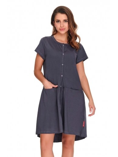 Maternity nursing nightdress by DN (dark grey)