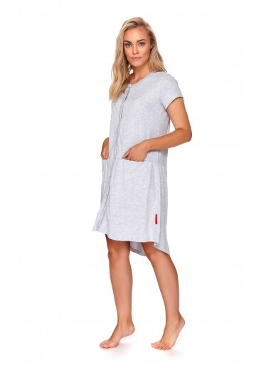 Maternity breastfeeding nightdress by DN (light grey) 2