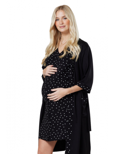 Maternity nursing nightwear set by CC (black)