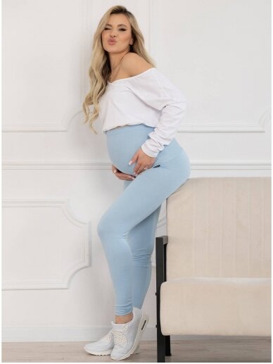 Maternity leggings, Classic, ForMommy (baby blue) 4