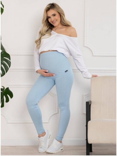 Maternity leggings, Classic, ForMommy (baby blue) 2