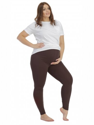 Maternity leggings, Classic, ForMommy dark brown 1