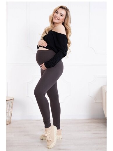 Maternity leggings, Classic, ForMommy dark brown