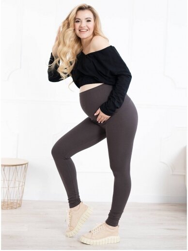 Maternity leggings, Classic, ForMommy dark brown 3