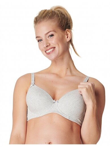 Noppies Nursing bra padded Cotton Melange, Grey 4